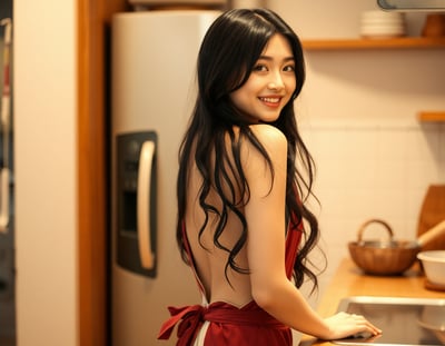 キッチン美女