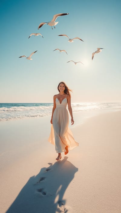 海岸の美女