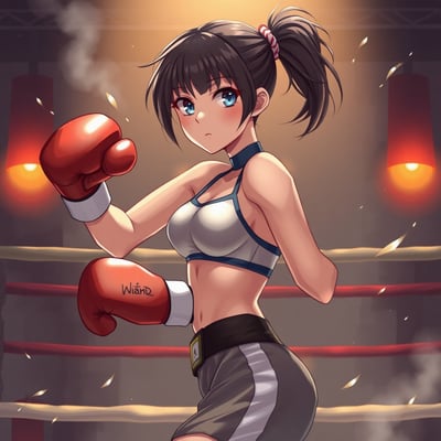 女子ボクサーイラスト
