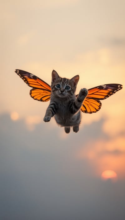 飞猫日落