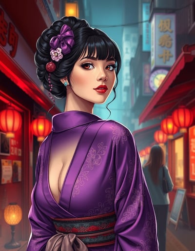 花魁插画