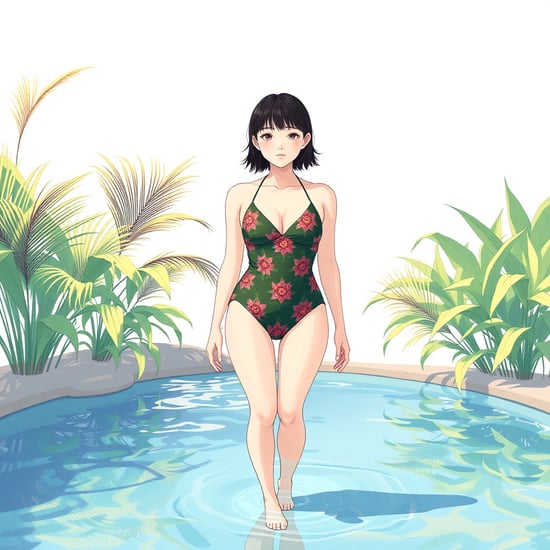 芦田愛菜　水着　全身
